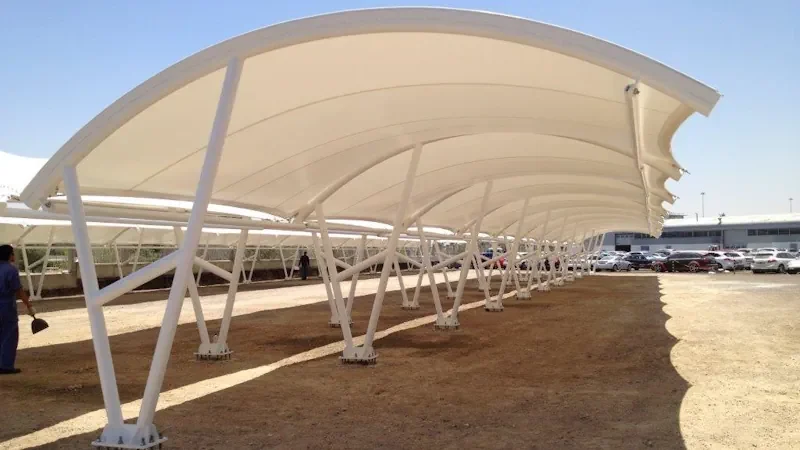 Outdoor tarpaulin parking canopy
