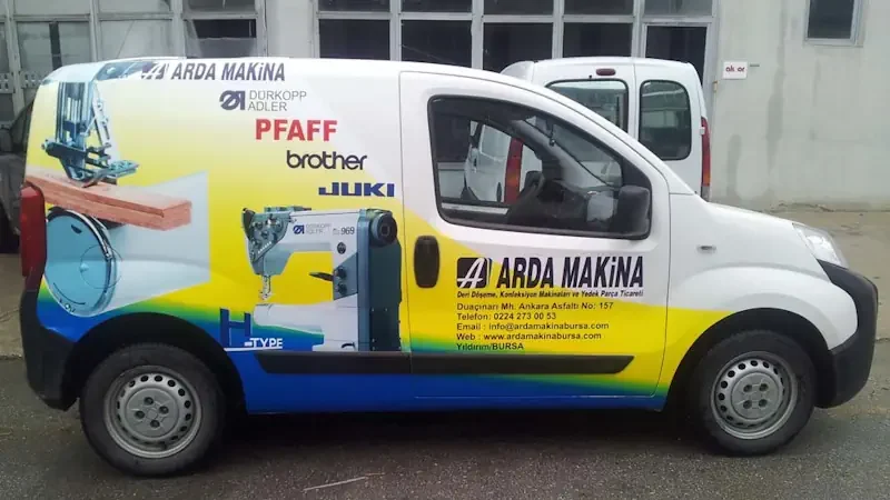 Commercial vehicle with printed graphics